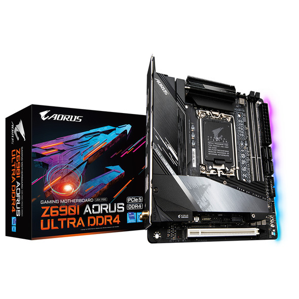 Gigabyte Z690I AORUS ULTRA DDR4 motherboard Intel Z690 Express LGA 1700 Micro ITX Z690I AORUS ULTRA DDR4 889523030004