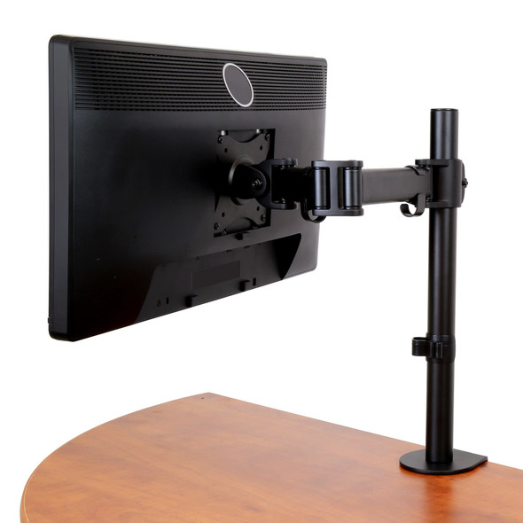StarTech.com Desk Mount Monitor Arm for up to 34 inch VESA Compatible Displays - Articulating Pole Mount Single Monitor Arm - Ergonomic Height Adjustable Monitor Mount - Desk Clamp/Grommet ARMPIVOTB 065030868198