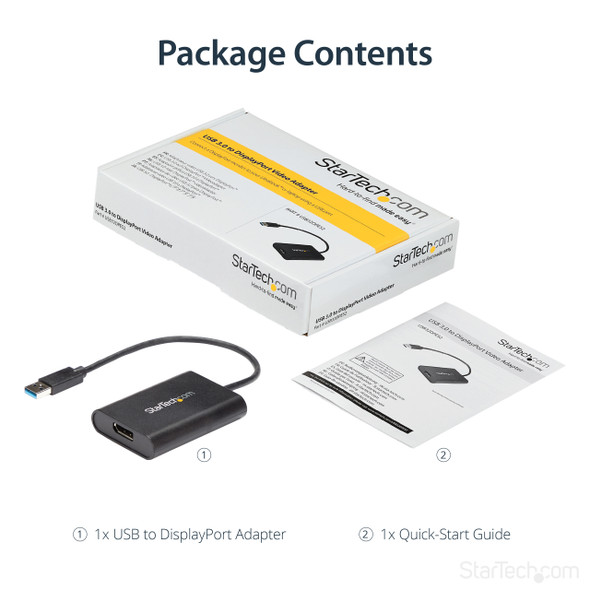 StarTech.com USB to DisplayPort Adapter - USB 3.0 - 4K 30Hz USB32DPES2 065030875561