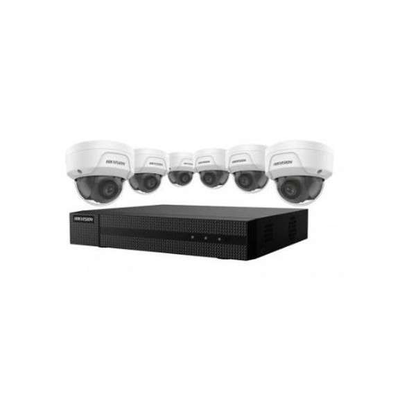 Hikvision NVR EKI-K82D46 8CH 2TB 4MP OutdoorDome Cameras w 2.8mm 4K NVR w PoE