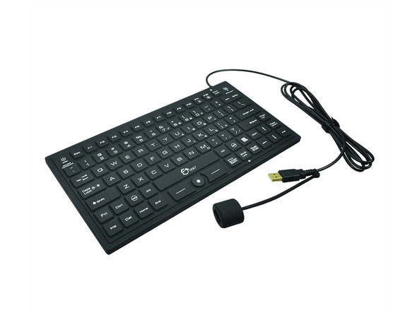 SIIG KB JK-US0911-S1 Industrial Medical Grade Washable Backlit Keyboard