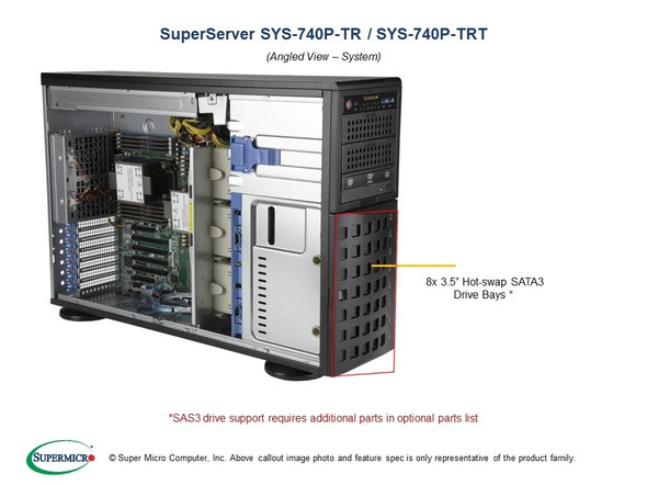 Supermicro SV SYS-740P-TRT 4U Xeon Socket P+ LGA4189 4TB DDR4 8x3.5HS