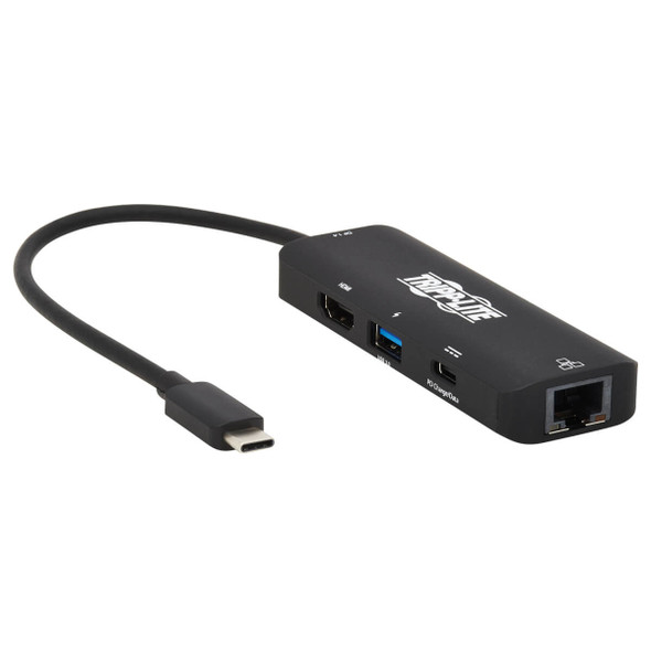 Tripp Lite U444-06N-H4GUC2 USB-C Multiport Adapter - 4K 60 Hz HDMI, USB-A, GbE, 100W PD Charging, HDR, HDCP 2.2 U444-06N-H4GUC2 037332257185