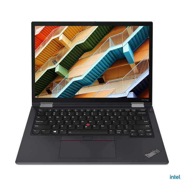 Lenovo ThinkPad X13 Yoga Hybrid (2-in-1) 33.8 cm (13.3") Touchscreen WUXGA Intel Core i5 8 GB LPDDR4x-SDRAM 256 GB SSD Wi-Fi 6 (802.11ax) Windows 10 Pro Black 20W80037CA 195713871761