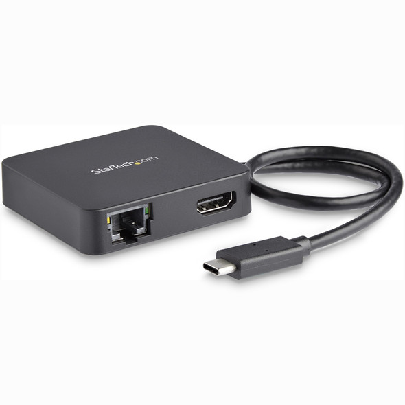 StarTech.com USB C Multiport Adapter - Portable USB-C Mini Dock 4K HDMI Video - Gigabit Ethernet, USB 3.0 Hub (1x USB-A 1x USB-C) - USB Type-C Multiport Adapter - Thunderbolt 3 Compatible DKT30CHD 065030868266