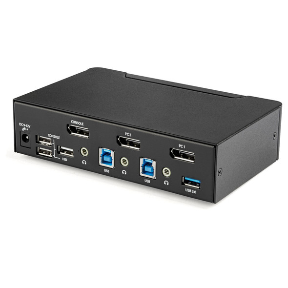 StarTech.com 2 Port DisplayPort KVM Switch - 4K 60Hz - Single Display - Dual Port UHD DP 1.2 USB KVM Switch with Integrated USB 3.0 Hub & Audio - Dell HP Apple Lenovo - TAA Compliant SV231DPU34K 065030880121