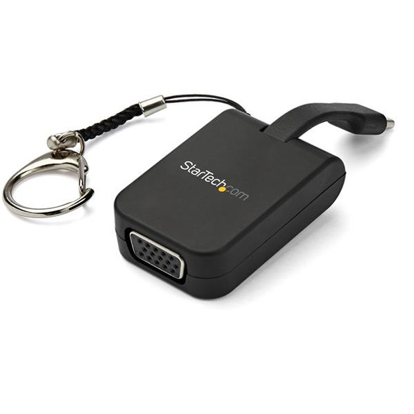 StarTech.com Portable USB-C to VGA Adapter with Quick-Connect Keychain CDP2VGAFC 065030884471