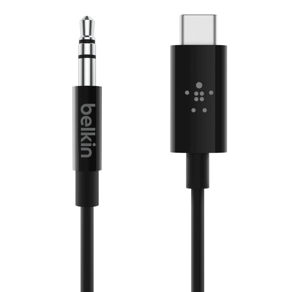 Belkin RockStar 3.5mm with USB-C Connector audio cable USB C Black F7U079bt03-BLK 745883776030