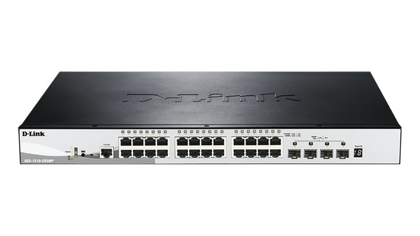 D-Link DGS-1510-28XMP network switch Managed L2/L3 Gigabit Ethernet (10/100/1000) Power over Ethernet (PoE) Black, Grey DGS-1510-28XMP 790069413780
