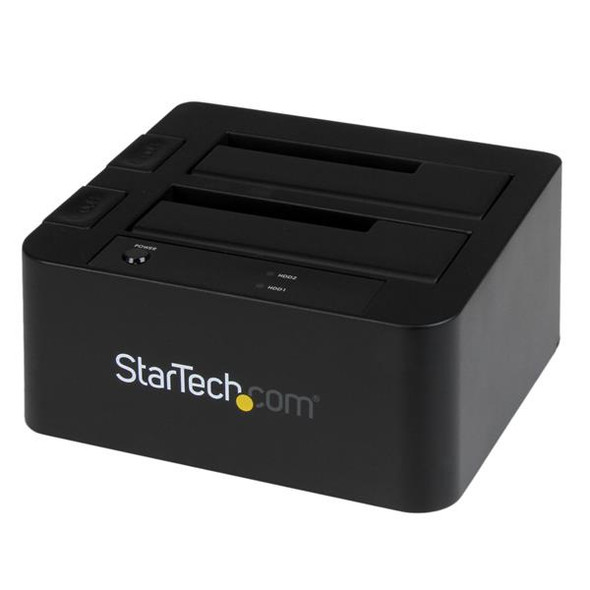 StarTech.com USB 3.0 / eSATA Dual Hard Drive Docking Station with UASP for 2.5/3.5in SATA SSD / HDD – SATA 6 Gbps 39558