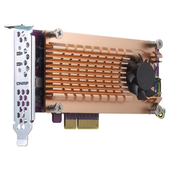 QNAP AC QM2-2P-344 Dual M.2 PCIe SSD expansion card supports 2 M.2 2280 22110