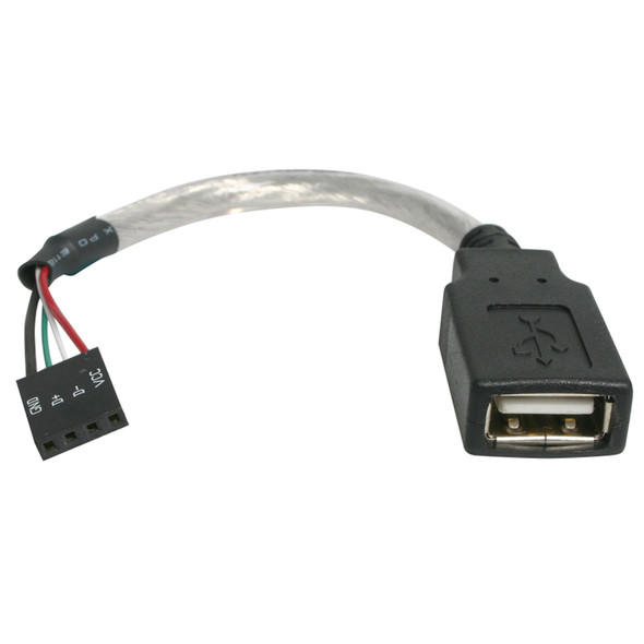 Startech USBMBADAPT 6inch Cable USB2 A Female to USB MB 4Pin Header F F Retail