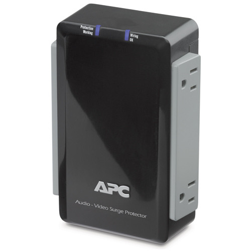 APC UP P4V Audio Video Surge Protector 4 Outlet with Coax Protection 120V