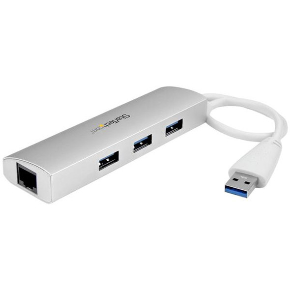 StarTech Accessory ST3300G3UA 3PT Portable USB3.0 Hub + Gigabit Ethernet Retail