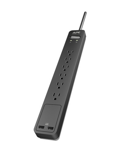 APC Essential SurgeArrest PE6U2 6 Outlets 2 USB Charging Ports 120V Retail