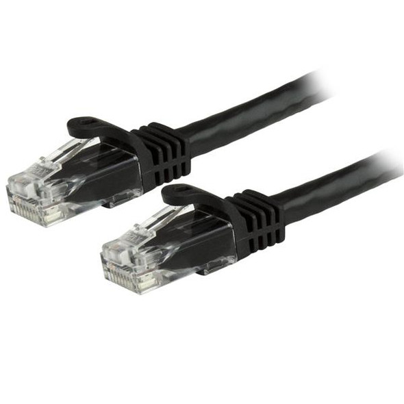 StarTech Cable N6PATCH1BKL 1ft Cat6 Ethernet Patch Cable w RJ45 Black Retail
