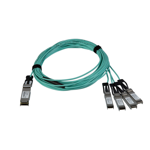 StarTech CB QSFP4X10GAO5 16.4ft Cisco QSFP-4X10G-AOC5M Compat QSFP+ to 4x SFP+