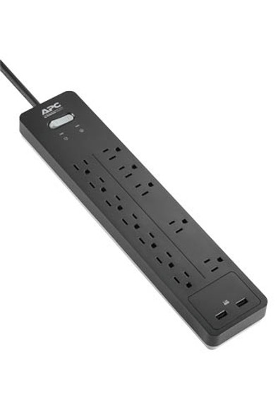 APC UP PH12U2 Home Office SurgeArrest 6ft 12 Outlets 120V w USB Charging Ports