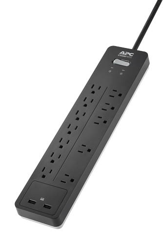 APC UP PH12U2 Home Office SurgeArrest 6ft 12 Outlets 120V w USB Charging Ports
