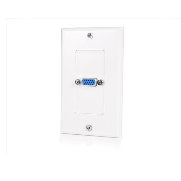 StarTech AC VGAPLATE Single Outlet 15Pin Female VGA Wall Plate White Retail