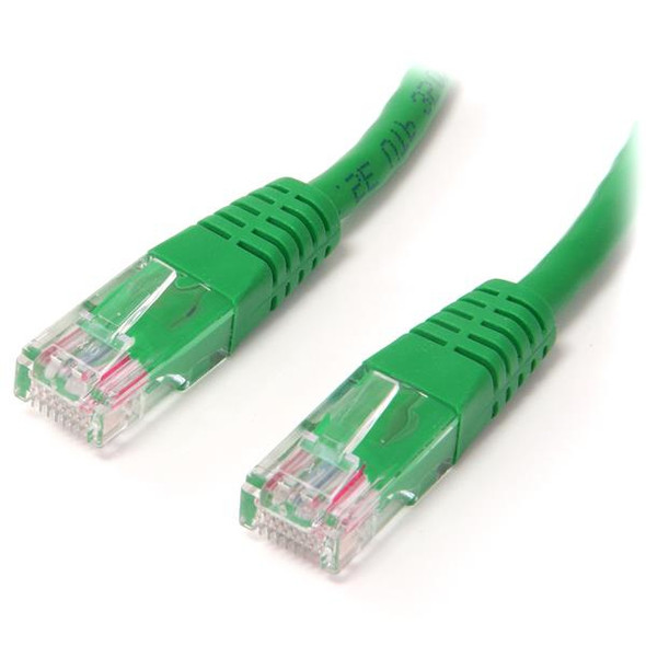 StarTech CB M45PATCH1GN Cat5e Patch Cable w  Molded RJ45 Connectors 1ft Green