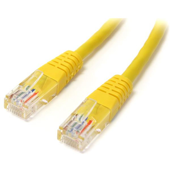 StarTech Cable M45PATCH2YL 2FT Cat5e Yellow Molded RJ45 UTP Patch Cable Retail