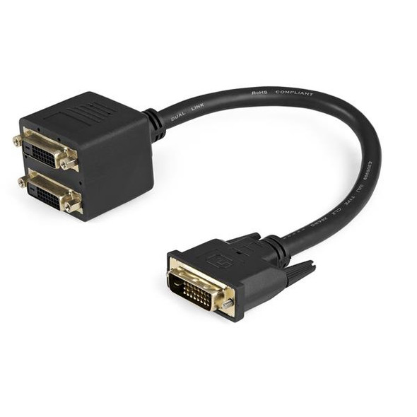 Startech Cable DVISPL1DD 1ft DVID to 2xDVID Digital Video Splitter M F Retail