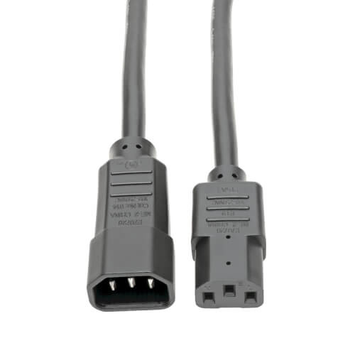 Tripp-Lite CB P005-003 3ft Heavy Duty PDU Power Cord C13 to C14 15A 250V 14AWG