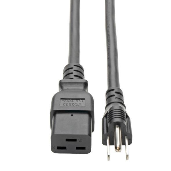 Tripp-Lite CB P034-008 8ft Power Cord C19 to NEMA 5-15P Heavy Duty 15A 125V