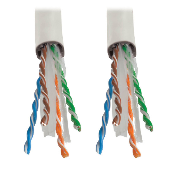 Tripp-Lite CB N222-01K-WH 1000ft Cat6 Gigabit Bulk UTP Solid-Core PVC Cable