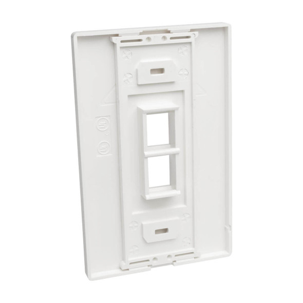 Tripp Lite Accessory N080-102 2PT Single-Gang Universal Keystone Wallplate WH