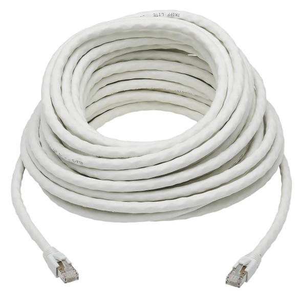 Tripp-Lite CB N272-060-WH Cat8 Patch CB 25G 40G Snagless M M PoE White 60ft