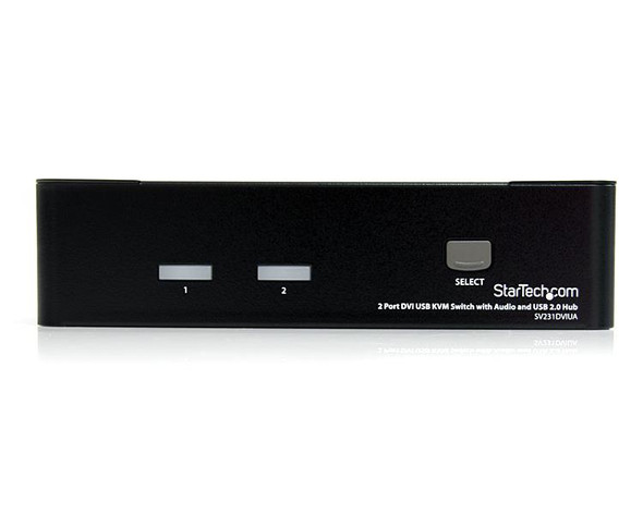 StarTech SV231DVIUA 2 Port DVI USB KVM Switch with Audio and USB 2.0 Hub RTL