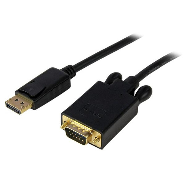 StarTech Cable DP2VGAMM3B 3ft DisplayPort to VGA Adapter Converter 1920x1200