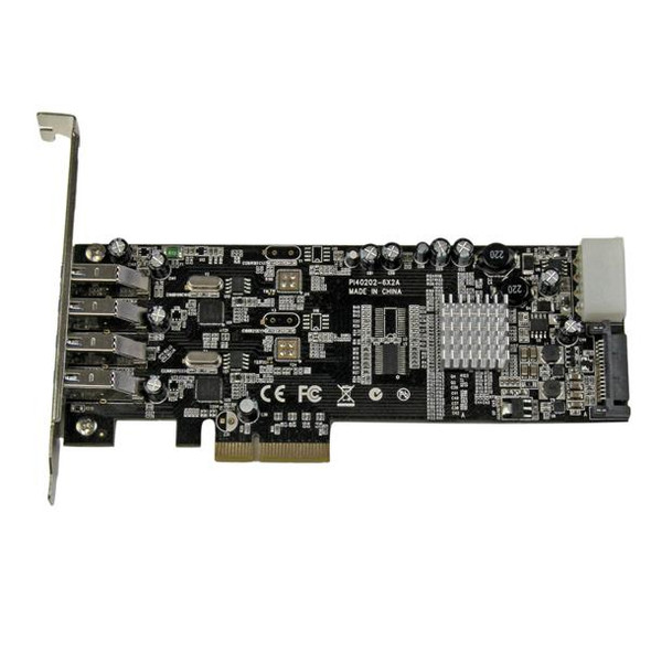 StarTech PEXUSB3S42V 4PT Dual Bus PCIE USB3.0 Card Adapter w UASP LP4 Power