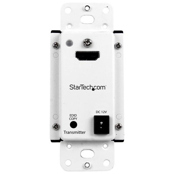 StarTech ST121HDWP Wall Plate HDMI over CAT5 Extender w Power Over Cable 165ft