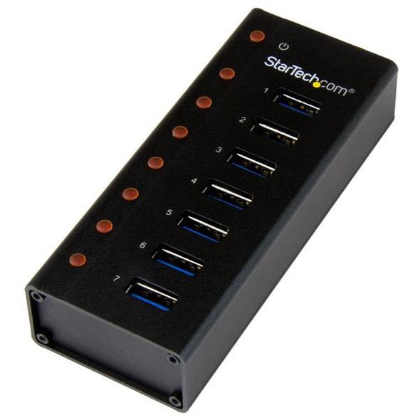 StarTech ST7300U3M 7PT USB 3.0 Hub Desktop or Wall-Mountable Metal Enclosure