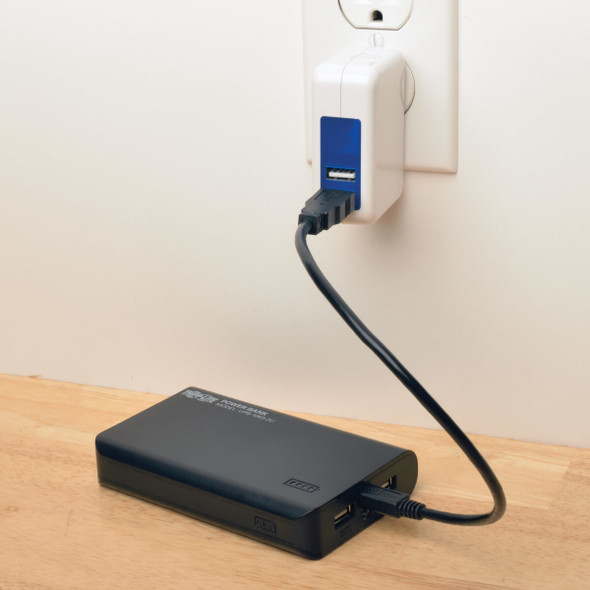Tripp-Lite AC UPB-10K0-2U Portable Charger 2x USB-A 10000mAh Power Bank Black