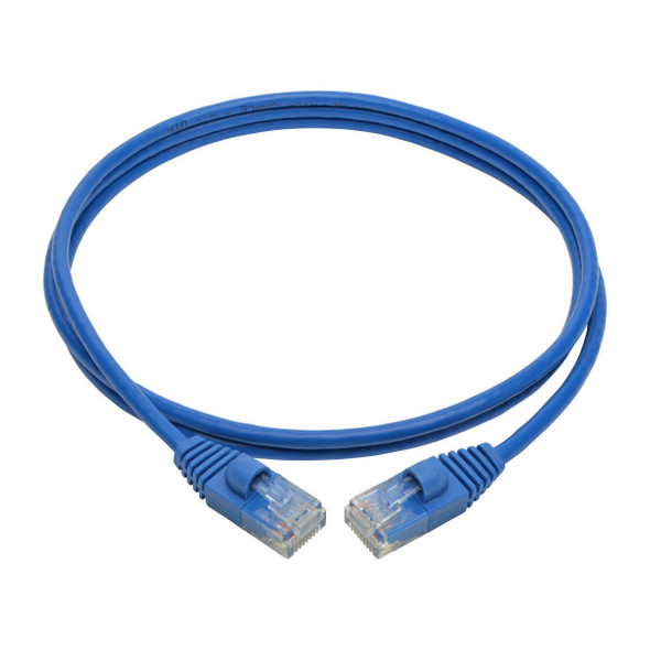 Tripp-Lite CB N261-S04-BL 4ft Cat6a Gigabit Snagless Molded Slim UTP Patch BLU