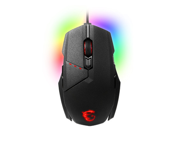 MSI MC Clutch GM60 Gaming Mouse PMW 3330 Wired mode w USB RGB Black Retail