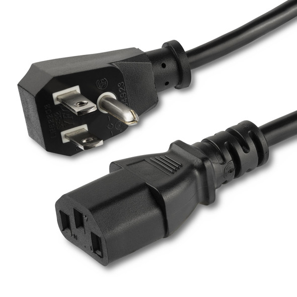 StarTech Cable PXTF10110 10ft Power Cord Flat NEMA 5-15P to C13 Retail