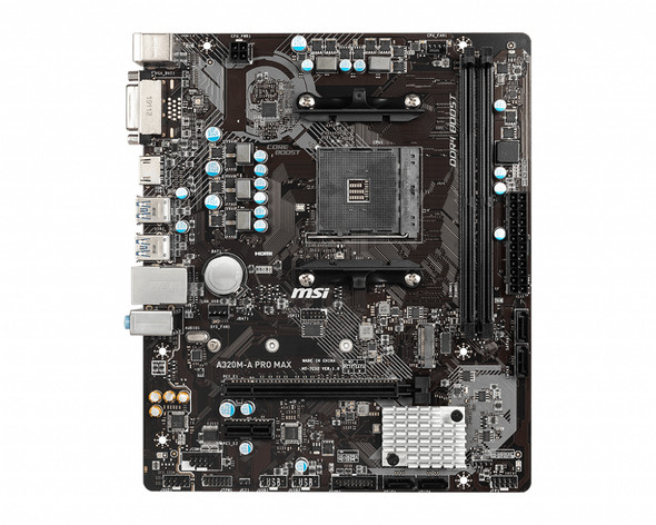 MSI MB A320M-A PRO MAX AMD A320 RYZEN AM4 32GB DDR4 PCIE HDMI RTL