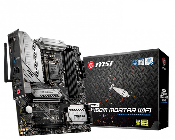 MSI MB MAG B460M MORTAR WIFI S1200 B460 128GB PCIE HDMI USB DP mATX Retail