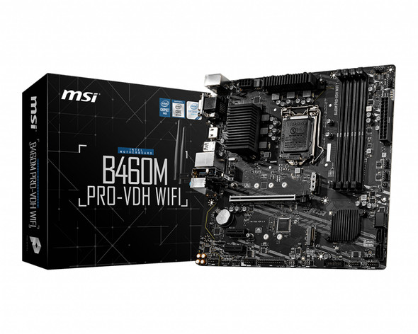 MSI MB B460M PRO-VDH WIFI S1200 B460 128GB DDR4 PCIE HDMI DVID D-SUB mATX