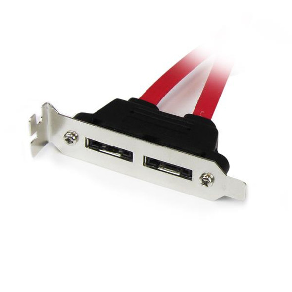 StarTech Accessory ESATAPLT2LP 2Port Low Profile SATA to eSATA Plate Adapter