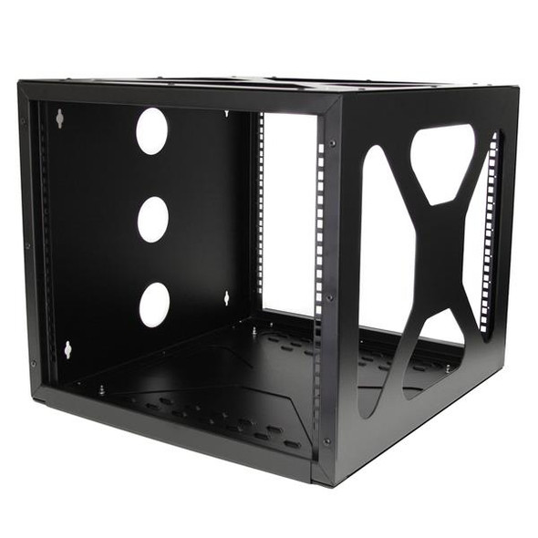 StarTech Accessory RK819SIDEM 8U 19 Wall Mount Side Open Frame Rack Cabinet BK