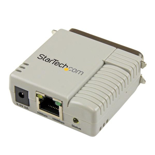 Startech Network PM1115P2 1PT 10 100Mbps Ethernet Parallel Print Server Retail