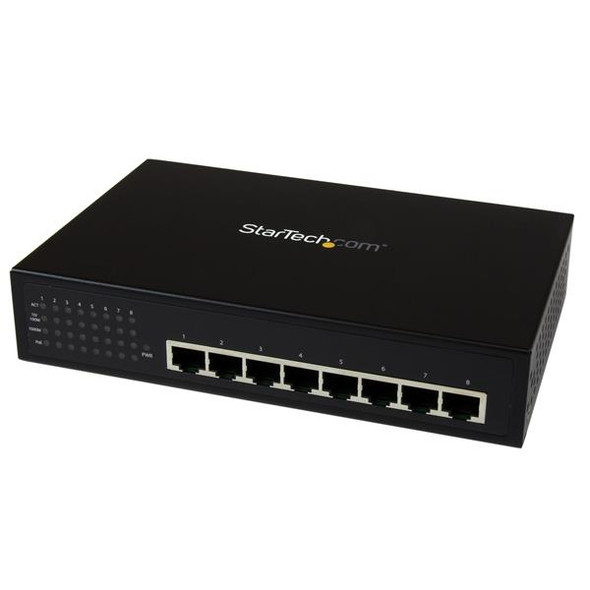 Startech NT IES81000POE 8PT Unmanaged Industrial Gigabit Power Ethernet Switch