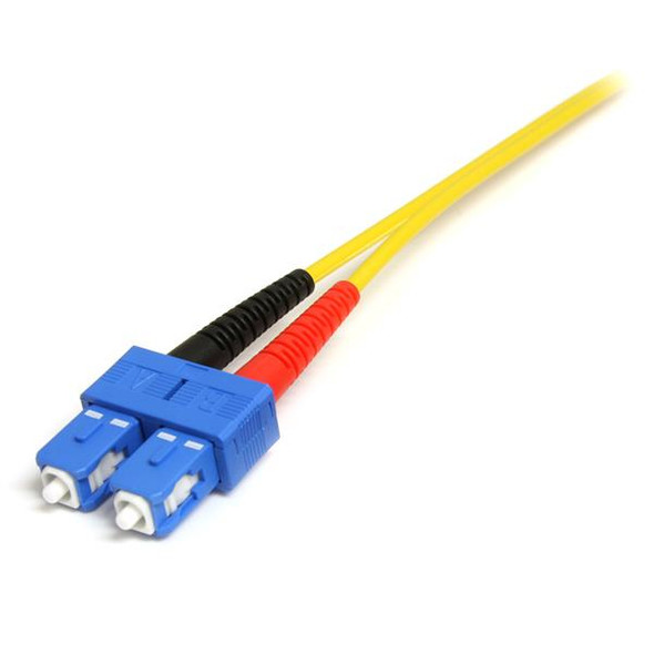 StarTech Cable SMFIBLCSC10 10m Single Mode Duplex Fiber Patch Cable LC-SC YW