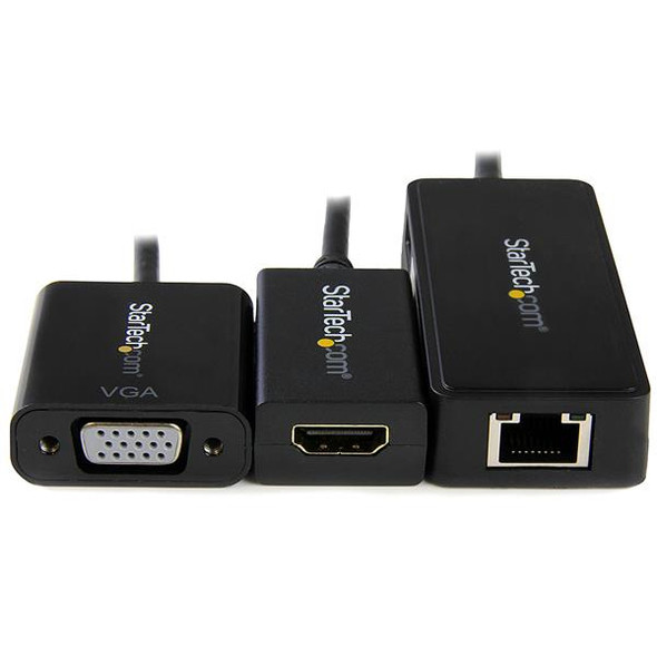 StarTech AC MSTP3MDPUGBK Pro3 HDMI VGA and Gigabit Ethernet Adapter Bundle RTL